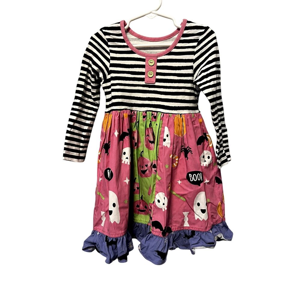 Eleanor Rose Rhonda Dress Size 3-4 Halloween Pumpkins Cats